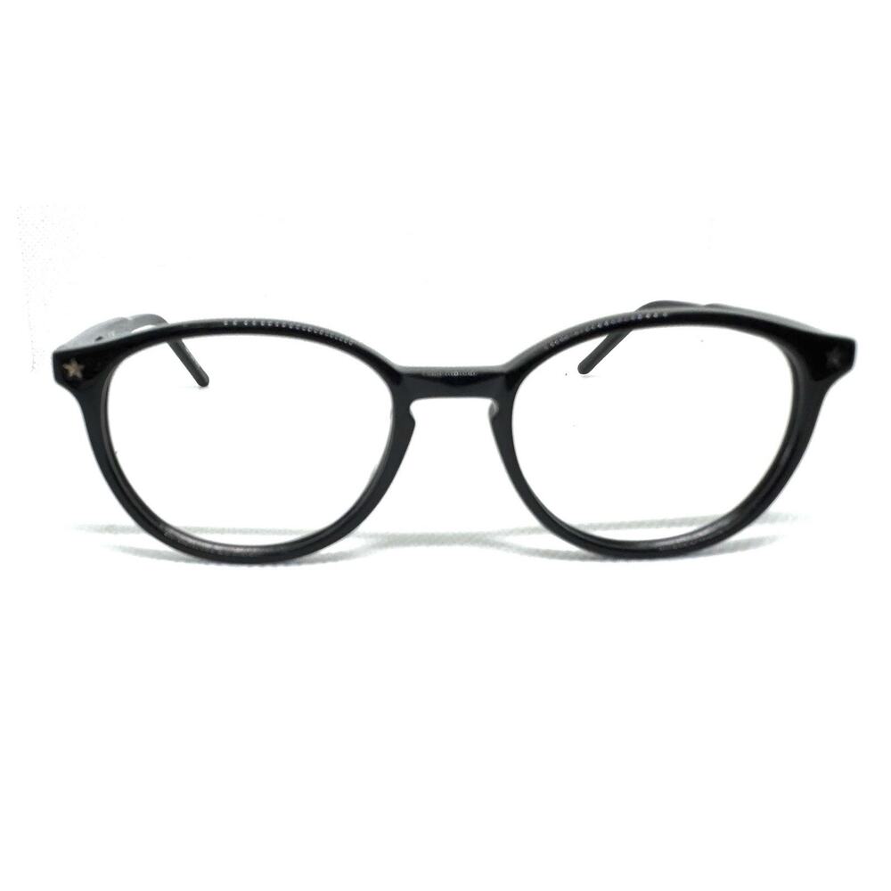 OLOS 51-000187 BLACK HANDMADE FRAME SUNGLASSES EYEGLASSES 48-18-135